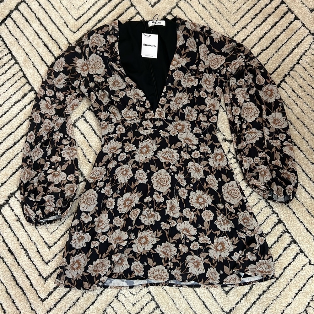 Golden floral dress
